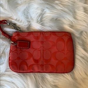 Red Coach Wristlet (Great Condition!)
